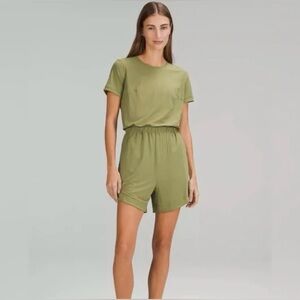 Lululemon Green Lightweight High-Neck Romper